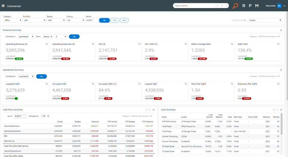 screenshot of RealPage Commercial